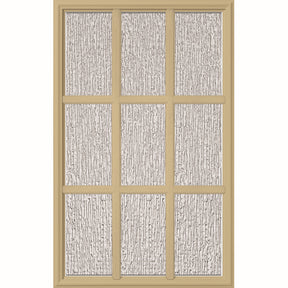 ODL Perspectives Low-E Door Glass - 9 Light - Rain - Simulated Divided Light - 24" x 38" Frame Kit
