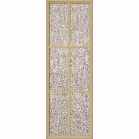 ODL Perspectives Low-E Door Glass - 6 Light - Rain - Simulated Divided Light - 22" x 66" Frame Kit