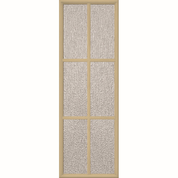 ODL Perspectives Low-E Door Glass - 6 Light - Rain - Simulated Divided Light - 22" x 66" Frame Kit