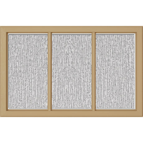 ODL Simulated Divided 3 Light Low-E Door Glass - Rain - 27" x 17.25" Craftsman Frame Kit