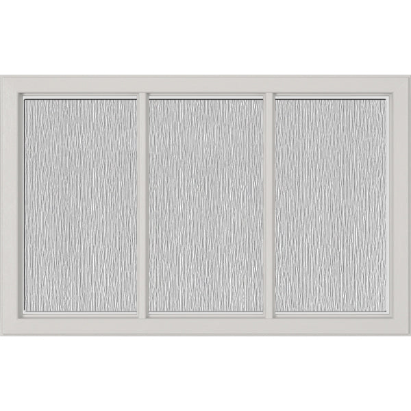 ODL Simulated Divided 3 Light Low-E Door Glass - Textured Streamed - 27" x 17.25" Craftsman Frame Kit