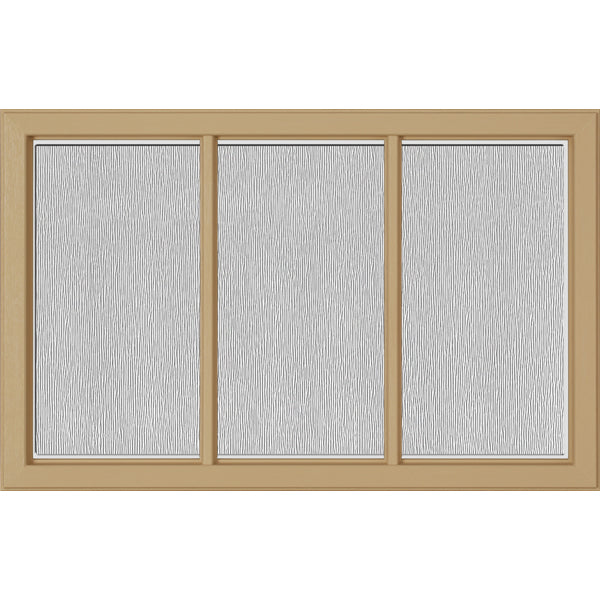 ODL Simulated Divided 3 Light Low-E Door Glass - Textured Streamed - 27" x 17.25" Craftsman Frame Kit