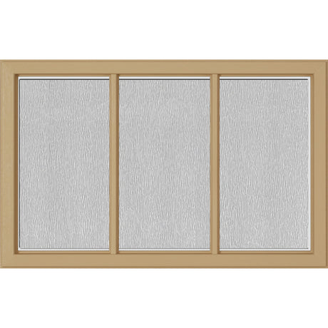 ODL Simulated Divided 3 Light Low-E Door Glass - Textured Streamed - 27" x 17.25" Craftsman Frame Kit