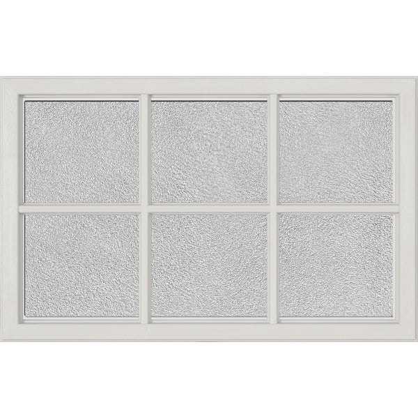 ODL Simulated Divided 6 Light Low-E Door Glass - Micro-Granite - 27" x 17.25" Craftsman Frame Kit
