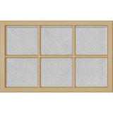 ODL Simulated Divided 6 Light Low-E Door Glass - Micro-Granite - 27" x 17.25" Craftsman Frame Kit