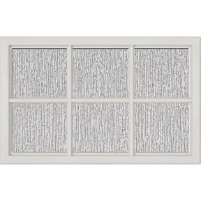 ODL Simulated Divided 6 Light Low-E Door Glass - Rain - 27" x 17.25" Craftsman Frame Kit