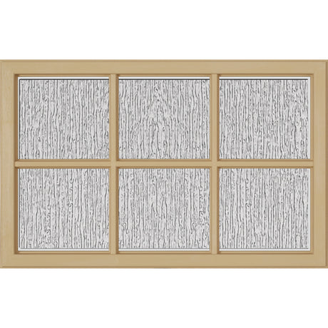 ODL Simulated Divided 6 Light Low-E Door Glass - Rain - 27" x 17.25" Craftsman Frame Kit
