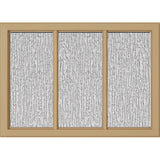 ODL Simulated Divided 3 Light Low-E Door Glass - Rain - 24" x 17.25" Craftsman Frame Kit