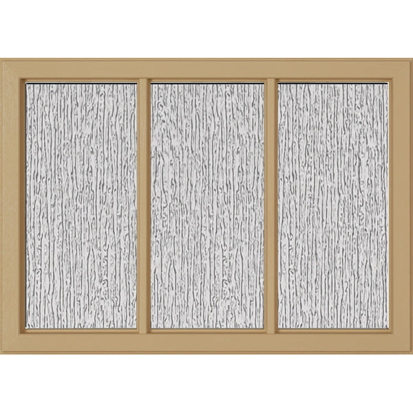 ODL Simulated Divided 3 Light Low-E Door Glass - Rain - 24" x 17.25" Craftsman Frame Kit