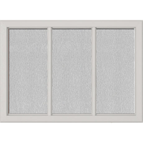 ODL Simulated Divided 3 Light Low-E Door Glass - Textured Streamed - 24" x 17.25" Craftsman Frame Kit