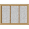 ODL Simulated Divided 3 Light Low-E Door Glass - Textured Streamed - 24" x 17.25" Craftsman Frame Kit