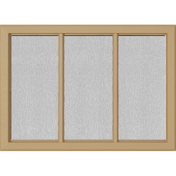 ODL Simulated Divided 3 Light Low-E Door Glass - Textured Streamed - 24" x 17.25" Craftsman Frame Kit