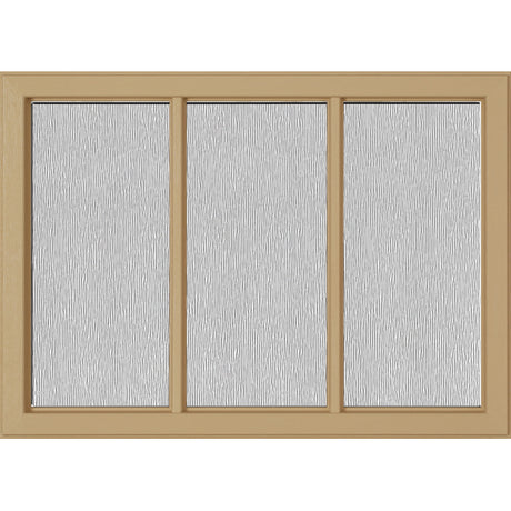 ODL Simulated Divided 3 Light Low-E Door Glass - Textured Streamed - 24" x 17.25" Craftsman Frame Kit