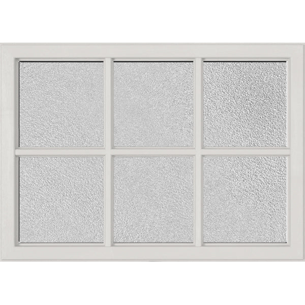 ODL Simulated Divided 6 Light Low-E Door Glass - Micro-Granite - 24" x 17.25" Craftsman Frame Kit
