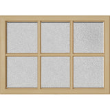 ODL Simulated Divided 6 Light Low-E Door Glass - Micro-Granite - 24" x 17.25" Craftsman Frame Kit