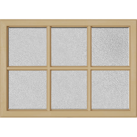 ODL Simulated Divided 6 Light Low-E Door Glass - Micro-Granite - 24" x 17.25" Craftsman Frame Kit