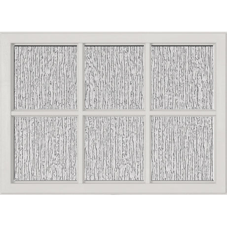 ODL Simulated Divided 6 Light Low-E Door Glass - Rain - 24" x 17.25" Craftsman Frame Kit