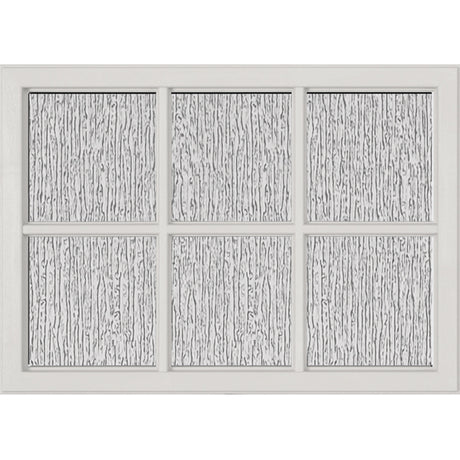 ODL Simulated Divided 6 Light Low-E Door Glass - Rain - 24" x 17.25" Craftsman Frame Kit