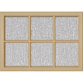 ODL Simulated Divided 6 Light Low-E Door Glass - Rain - 24" x 17.25" Craftsman Frame Kit