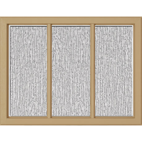 ODL Simulated Divided 3 Light Low-E Door Glass - Rain - 23.313" x 17.938" Craftsman Frame Kit