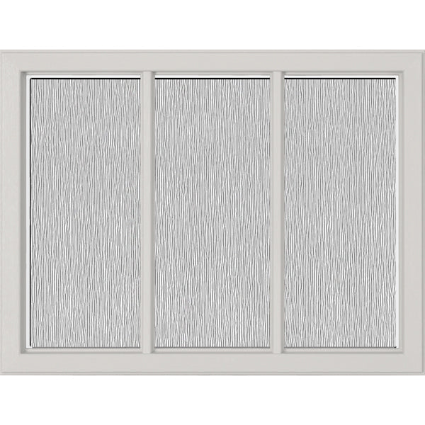 ODL Simulated Divided 3 Light Low-E Door Glass - Textured Streamed - 23.313" x 17.938" Craftsman Frame Kit