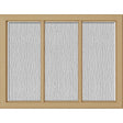 ODL Simulated Divided 3 Light Low-E Door Glass - Textured Streamed - 23.313" x 17.938" Craftsman Frame Kit