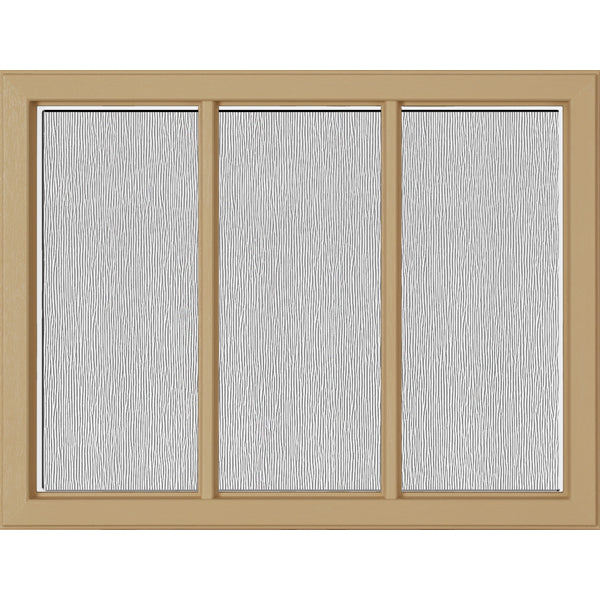 ODL Simulated Divided 3 Light Low-E Door Glass - Textured Streamed - 23.313" x 17.938" Craftsman Frame Kit