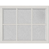 ODL Simulated Divided 6 Light Low-E Door Glass - Micro-Granite - 23.313" x 17.938" Craftsman Frame Kit