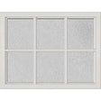 ODL Simulated Divided 6 Light Low-E Door Glass - Micro-Granite - 23.313" x 17.938" Craftsman Frame Kit