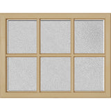 ODL Simulated Divided 6 Light Low-E Door Glass - Micro-Granite - 23.313" x 17.938" Craftsman Frame Kit