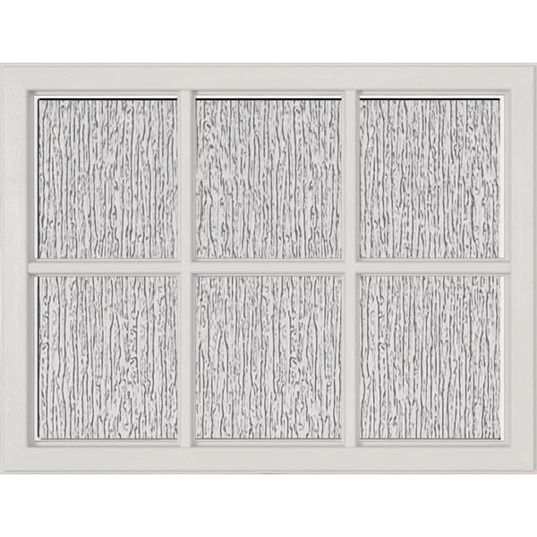 ODL Simulated Divided 6 Light Low-E Door Glass - Rain - 23.313" x 17.938" Craftsman Frame Kit