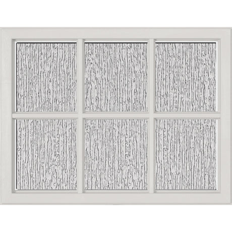 ODL Simulated Divided 6 Light Low-E Door Glass - Rain - 23.313" x 17.938" Craftsman Frame Kit