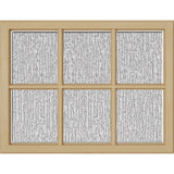 ODL Simulated Divided 6 Light Low-E Door Glass - Rain - 23.313" x 17.938" Craftsman Frame Kit