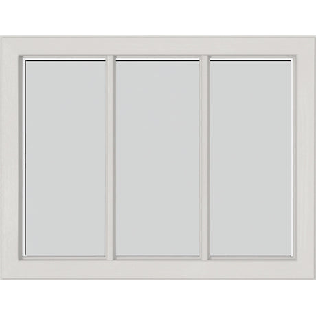 ODL Simulated Divided 3 Light Low-E Door Glass - Blanca - 27" x 17.25" Craftsman Frame Kit