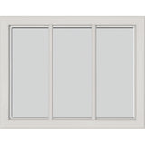 ODL Simulated Divided 3 Light Low-E Door Glass - Blanca - 27" x 17.25" Craftsman Frame Kit