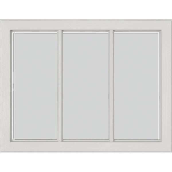 ODL Simulated Divided 3 Light Low-E Door Glass - Blanca - 27" x 17.25" Craftsman Frame Kit