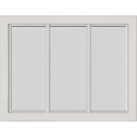 ODL Simulated Divided 3 Light Low-E Door Glass - Blanca - 24" x 17.25" Craftsman Frame Kit