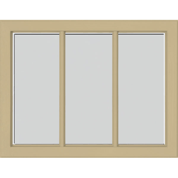 ODL Simulated Divided 3 Light Low-E Door Glass - Blanca - 24" x 17.25" Craftsman Frame Kit