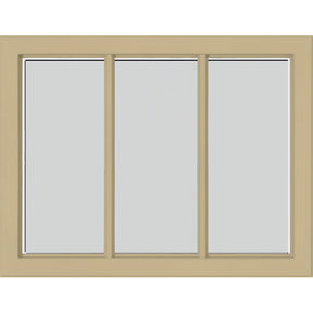 ODL Simulated Divided 3 Light Low-E Door Glass - Blanca - 24" x 17.25" Craftsman Frame Kit