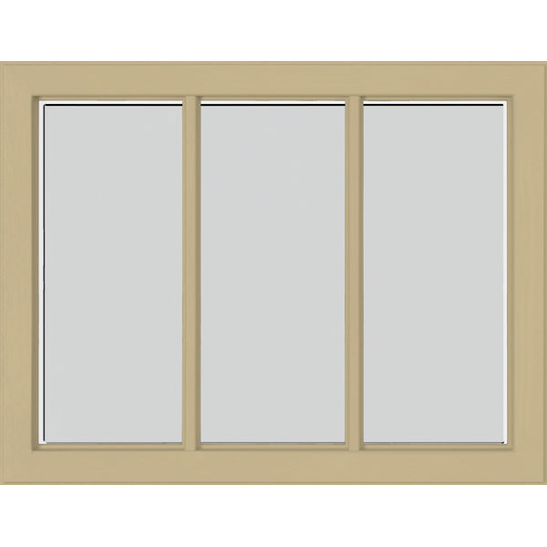 ODL Simulated Divided 3 Light Low-E Door Glass - Blanca - 27" x 17.25" Craftsman Frame Kit