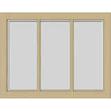 ODL Simulated Divided 3 Light Low-E Door Glass - Blanca - 27" x 17.25" Craftsman Frame Kit