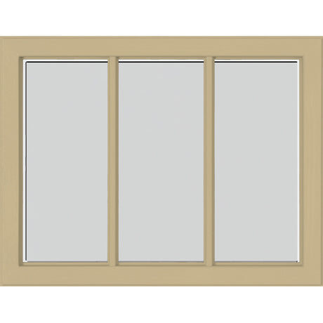 ODL Simulated Divided 3 Light Low-E Door Glass - Blanca - 27" x 17.25" Craftsman Frame Kit