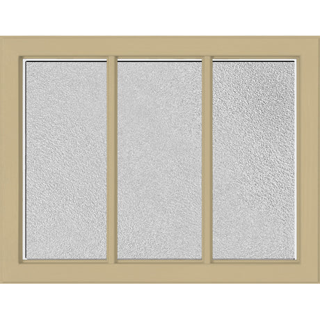 ODL Simulated Divided 3 Light Low-E Door Glass - Micro-Granite - 23.313" x 17.938" Craftsman Frame Kit