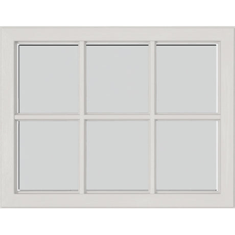 ODL Simulated Divided 6 Light Low-E Door Glass - Blanca - 23.313" x 17.938" Craftsman Frame Kit