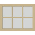 ODL Simulated Divided 6 Light Low-E Door Glass - Blanca - 23.313" x 17.938" Craftsman Frame Kit