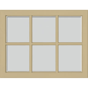 ODL Simulated Divided 6 Light Low-E Door Glass - Blanca - 23.313" x 17.938" Craftsman Frame Kit