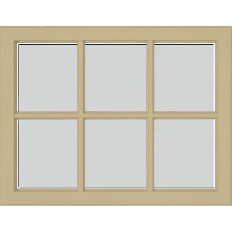 ODL Simulated Divided 6 Light Low-E Door Glass - Blanca - 24" x 17.25" Craftsman Frame Kit