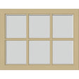 ODL Simulated Divided 6 Light Low-E Door Glass - Blanca - 27" x 17.25" Craftsman Frame Kit