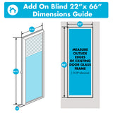 ODL Add On Blinds for Raised Frame Doors - 22" x 66"