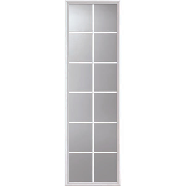 ODL Impact Resistant 12 Light - 5/8 Internal Grille Low-E Door Glass - 24" x 82" Frame Kit